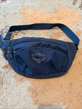 OSPREY Navy Blue Belt Bag with Front Zip Pockets